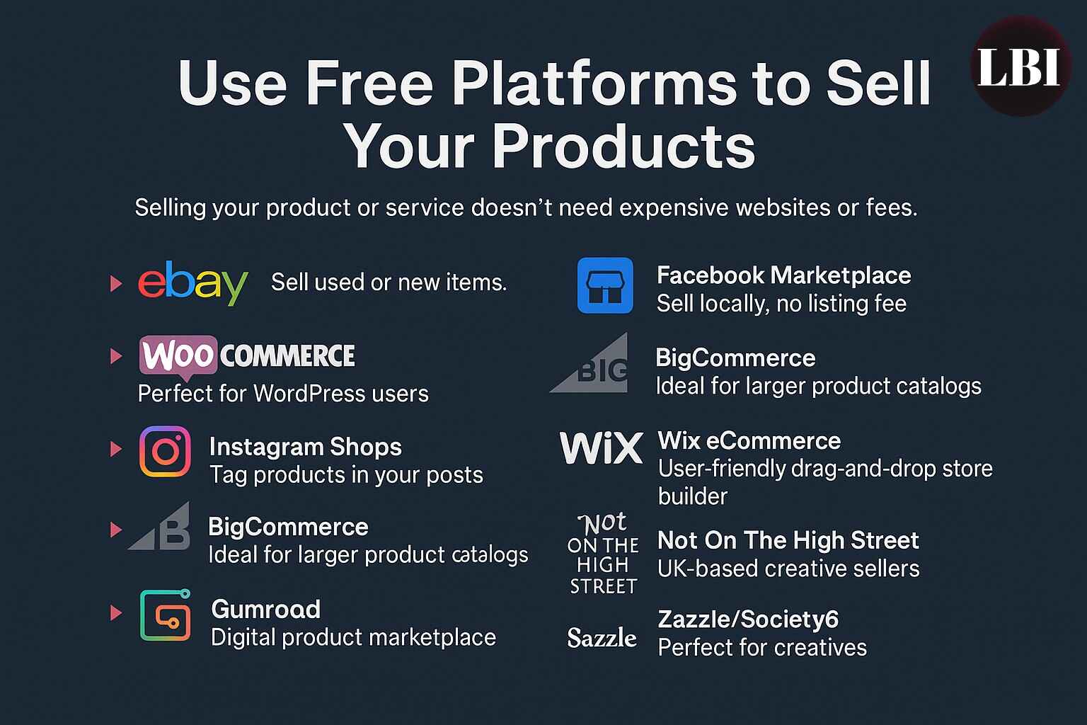 Use Free Platforms to Sell Your Products