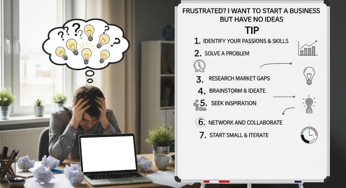 Frustrated? I Want to Start a Business but Have No Ideas — 7 Powerful Tips