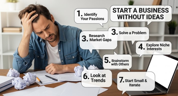 Frustrated? I Want to Start a Business but Have No Ideas — 7 Powerful Tips